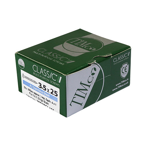 Timco 6.0 x 150 Countersunk Pozi,  Woodscrew Stainless Steel A2 (304), 60150CLASS