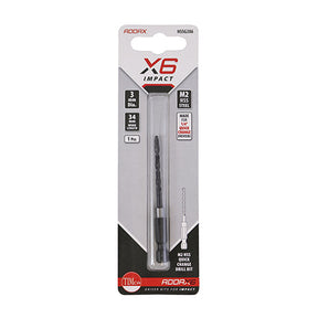 3mm Addax X6 HSS Hex Shank Impact Drill Bit HSSG3X6
