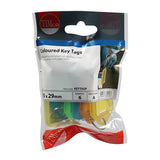 Timco Coloured Key Ring Tags, Pack of 6