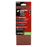 Trend 100 x 610mm Aluminium Oxide Sanding Belt 60 Grit (Pack of 3) AB/B100/60A