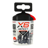 PZ3 x 25mm Addax X6 Impact Screwdriver Bit (Pack of 10) 3PZ25X6