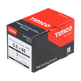 5.5 x 65mm (5/16" Hexagon Head) Self Drill Screws, Metal to Metal, Bright Zinc Plated For Steel 4-12.5mm Thickness with 16mm EPDM Washer ZH65W16B
