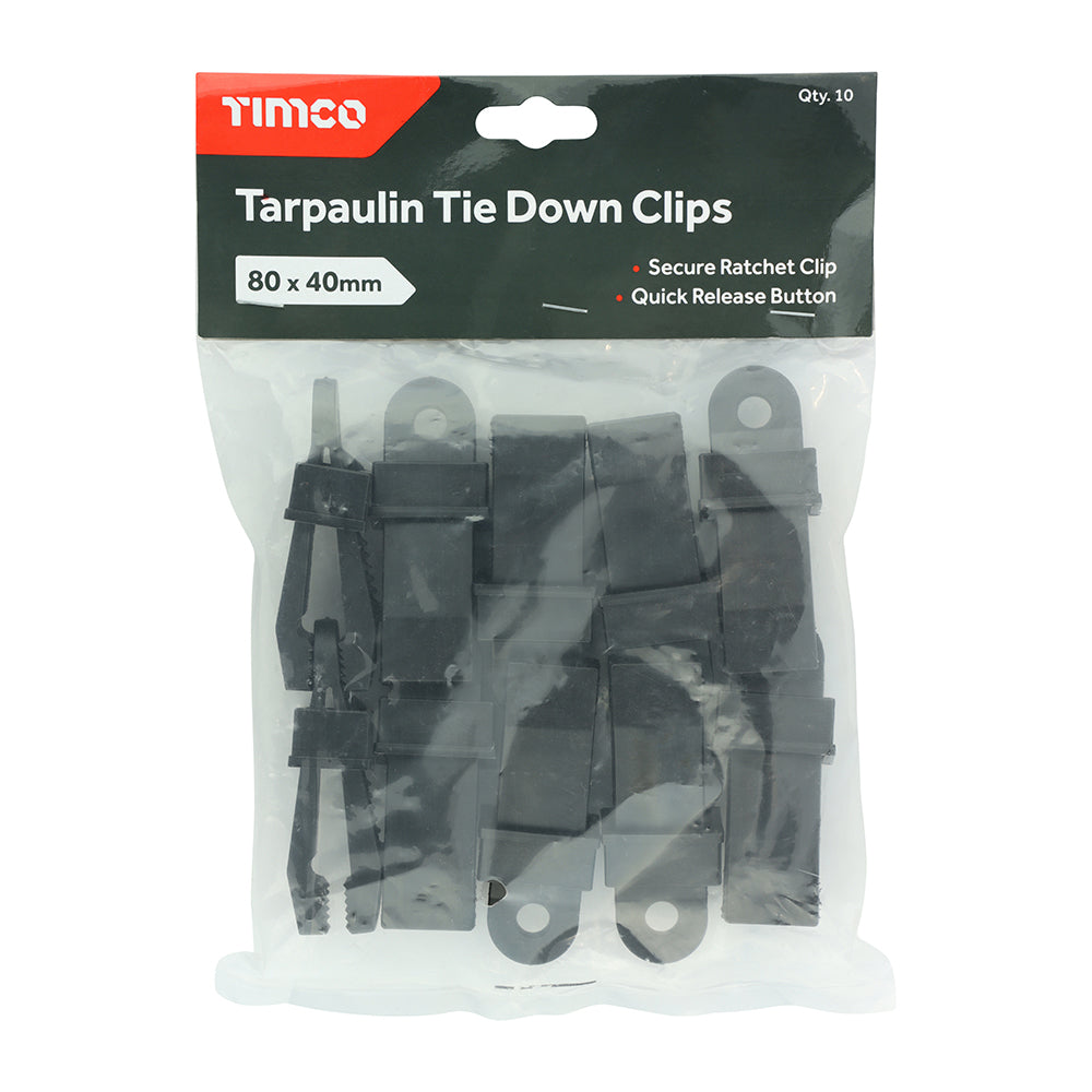 Timco Tarpaulin Tie Down Clips (Pack of 10) TTC10