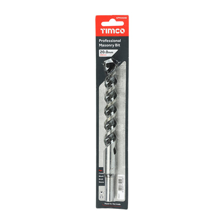 Timco 20mm x 200mm Masonry Drill Bit APM20200