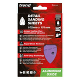 Trend 102 x 151mm Aluminium Oxide Detail Sanding Sheet 240 Grit (Pack of 10) AB/DET/240A