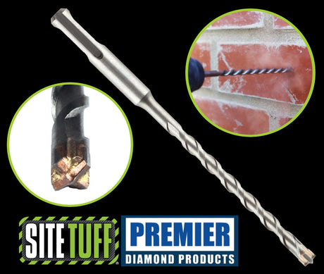 8 x 210mm SDS-Plus 4-Cut Masonry Drill Bit, Site Tuff GT40225