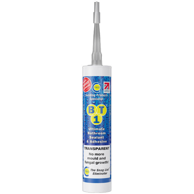BT1 Ultimate Bathroom Sealant / Adhesive, Transparent 290ml