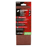 Trend 100 x 610mm Aluminium Oxide Sanding Belt 40 Grit (Pack of 3) AB/B100/40A