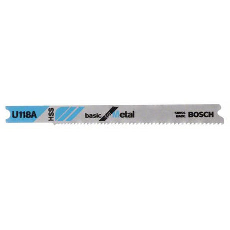 Bosch U1188A 80mm Jigsaw Blade for metal 1-3mm (Pack of 3) P/No. 2 608 631 511