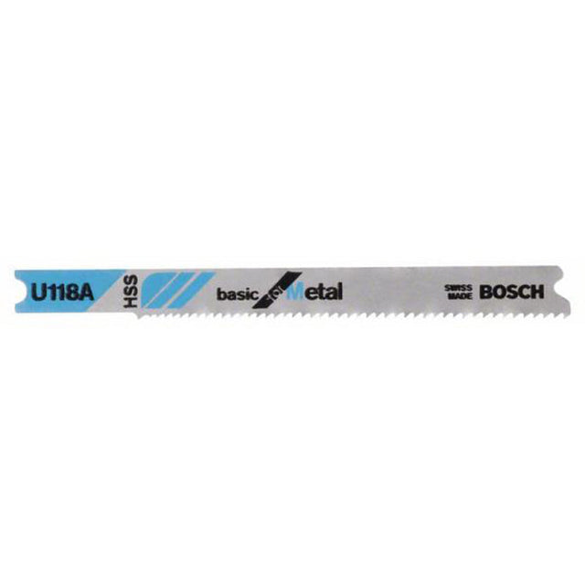 Bosch U1188A 80mm Jigsaw Blade for metal 1-3mm (Pack of 3) P/No. 2 608 631 511