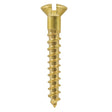 4 x 1/2" Raised Countersunk Head Slot Brass Wood Screw