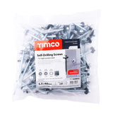 5.5 x 60mm (5/16" Hexagon Head) Self Drill Screws, Metal to Metal, Bright Zinc Plated For Steel 1.2-4mm Thickness with 16mm EPDM Washer ZL60W16