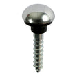 No8 x 3/4" Mirror Screw Steel 1/2" Dome Cap Chrome