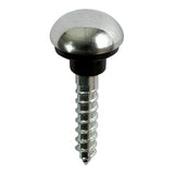 No8 x 3/4" Mirror Screw Steel 1/2" Dome Cap Chrome