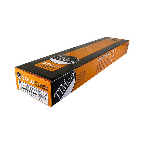 4.2 x 70mm Timco Solo Woodscrew Phillips drive Collated Zinc Yellow Plated PH2 Pack of 500 70SCOLY