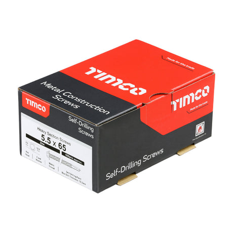 5.5 x 65mm (5/16" Hexagon Head) Self Drill Screws, Metal to Metal, Bright Zinc Plated For Steel 4-12.5mm Thickness ZH65B