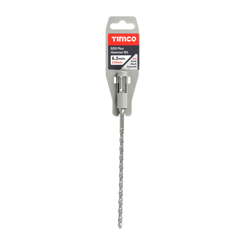 6.5 x 210mm Timco SDS65210 SDS-plus Masonry Hammer Drill Bits, 140mm working length