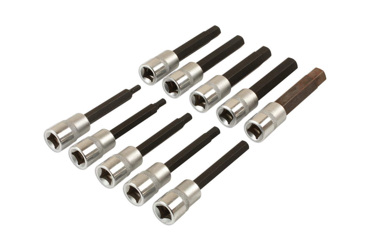 Laser 10 Piece 3/8" Drive 92mm Long Hex Drive Bit Set 7163