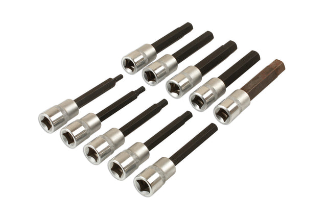 Laser 10 Piece 3/8" Drive 92mm Long Hex Drive Bit Set 7163
