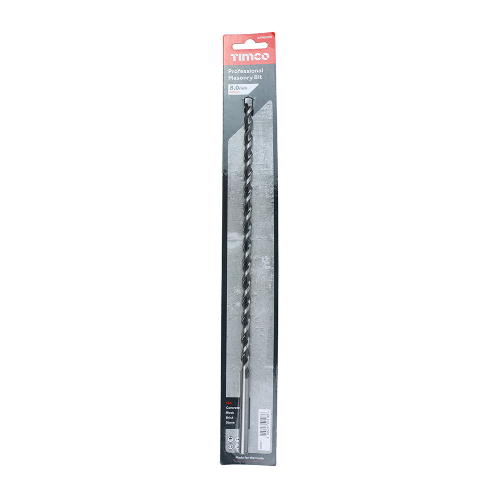 Timco 8.0mm x 300mm Masonry Drill Bit APM8300