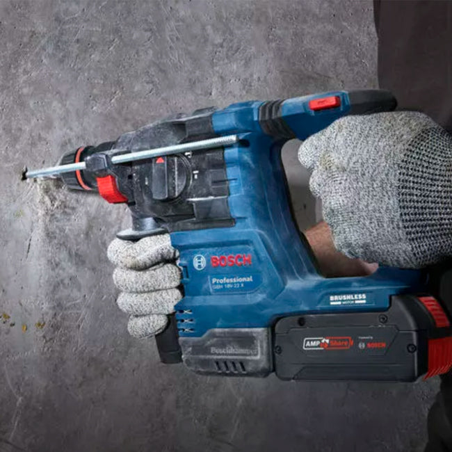 Bosch GBH 18V-22X One Chuck Hammer Drill with 2 x 5.0ah Batteries in L-BOXX