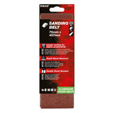 Trend 75 x 533mm Aluminium Oxide Sanding Belt 80 Grit (Pack of 3) AB/B75A/80A