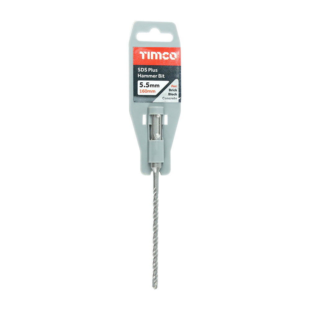 5.5 x 160mm Timco SDS55160 SDS-plus Masonry Hammer Drill Bit, 90mm working length