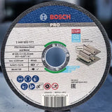 Bosch 115mm x 1mm Pro Stainless Steel & Metal INOX Cutting Discs (Bucket of 100) 2608626112