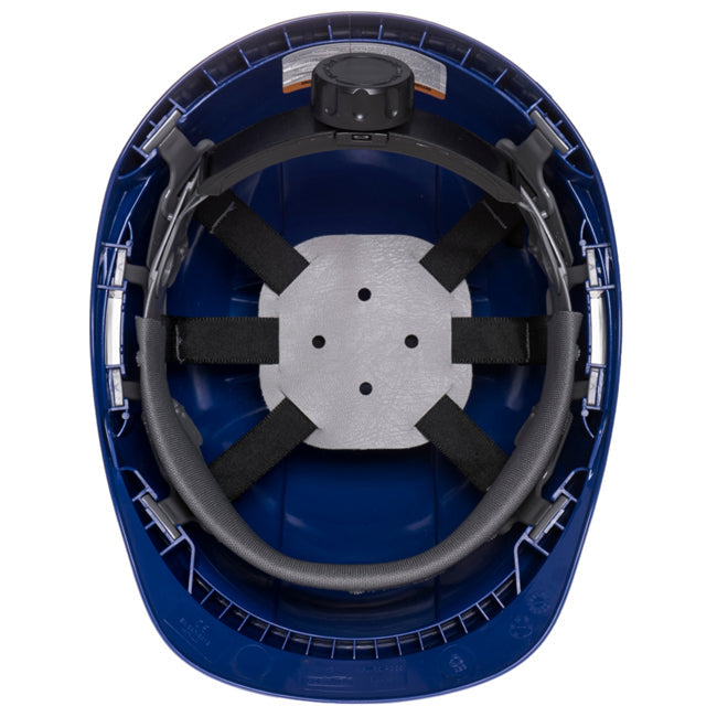 Royal Blue Site Helmet (Site Visitor) with Chin Strap and Wheel PS55