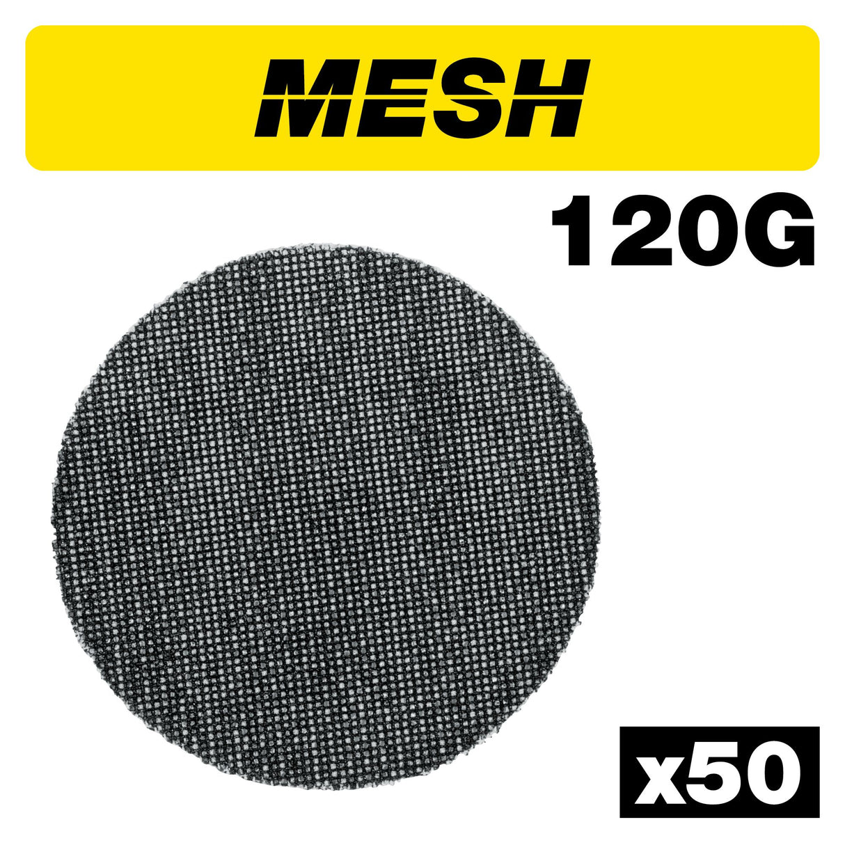 Trend 125mm Mesh Random Orbit 120 Grit Sanding Sheets, AB/125/120M/B, Pack of 50