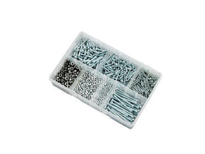 600pce 2-6 BA Pan Slot Machine Screw & Nuts Kit. Self Colour & Bright Zinc Plated. Kitmaster KM105111