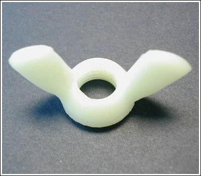 M10 Wing Nut Nylon Grade 66 Natural White