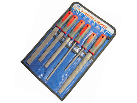 Faithfull 6 Piece File and Rasp Set in Plastic Wallet FAIFISET6