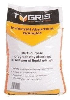 Tygris Industrial Spillage / Oil Absorbent Granules, 20 Litre Approx 13kg