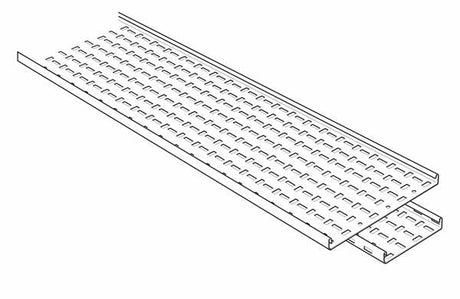 Cable Tray, Straight 3 Metre Length Medium Return Flange 150mm, Pre-Galvanised