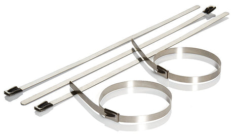520 x 4.6 Uncoated Stainless Steel Cable Ties (Pack of 100)