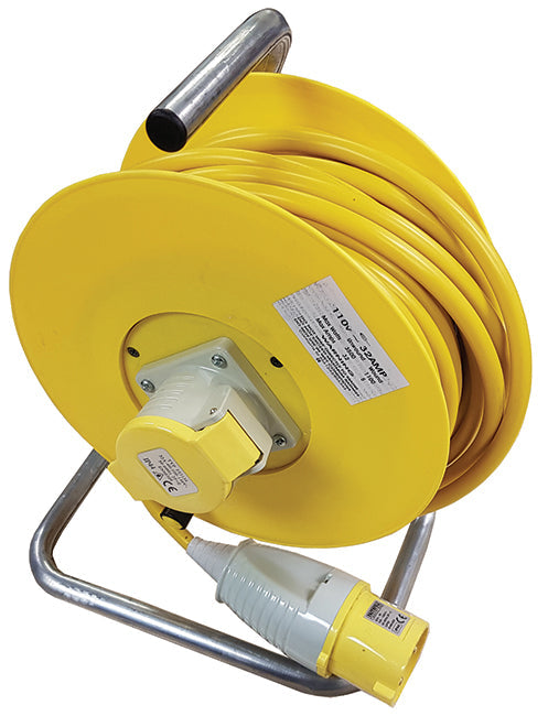 110v Single Socket, 32Amp x 20M Cable Drum 4mm Cable
