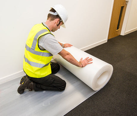 Floor Protection Flame Retardant White Corrugated Board 50 Metre x 1 Metre x 2mm