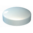 White Plastidome Screw Cap Cover, Suits Screws 6,8,10 or 3.5-5mm