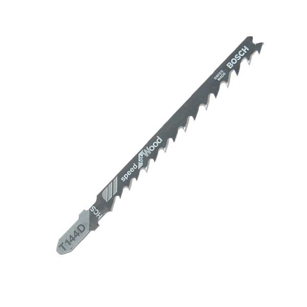 Bosch T144D 100mm Jigsaw Blade for wood 5-50mm (Pack Of 5) P/No. 2 608 630 040