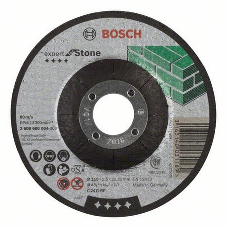 Bosch 125 x 22.2 x 2.5mm (5" x 1/8" x 7/8") Stone Cutting Disc Depressed Centre 2608600222