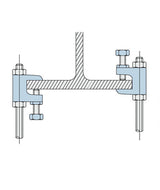 Lindapter Flange Clamps, Mild Steel M12/FL4 Bright Zinc Plated FL4