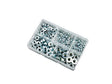 225pce M5-M12 Serrated Flange Nut Assortment. Bright Zinc Plated. Kitmaster KM105195