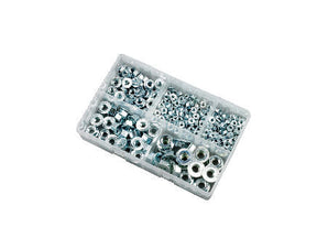 225pce M5-M12 Serrated Flange Nut Assortment. Bright Zinc Plated. Kitmaster KM105195