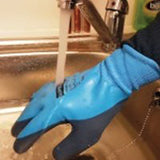 Handmax Detroit Lite Grip PU Coated Waterproof Gloves, Blue Size 9 (Large)