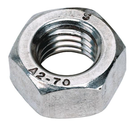 M10 Hexagon Full Nuts, Stainless Steel A2 (304) DIN 934