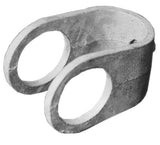 Clamp on Crossover C42 Size 6 (G25) Handrail Fitting, Galvanised 160-B34 (Kee Klamp Compatible 17-6)