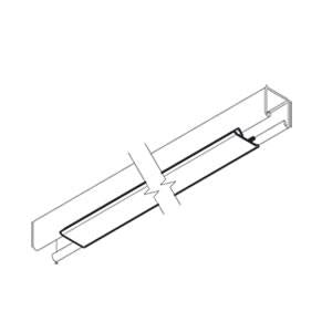 PVC Plastic Channel Cover Strip (Capping / Lid) Black 3 Metre. Unistrut compatible
