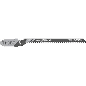 Bosch T119BO 83mm Jigsaw Blade for wood 4-50mm (Pack of 5) P/No. 2 608 630 310
