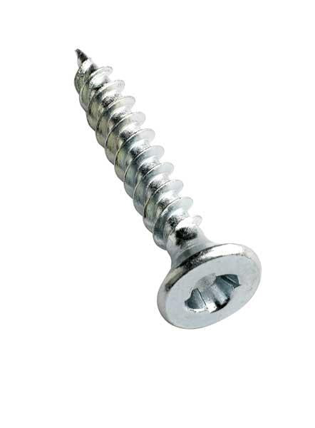 8 x 3/4" Countersunk Pozi No.2 Sentinel Security Woodscrew, Bright Zinc Plated